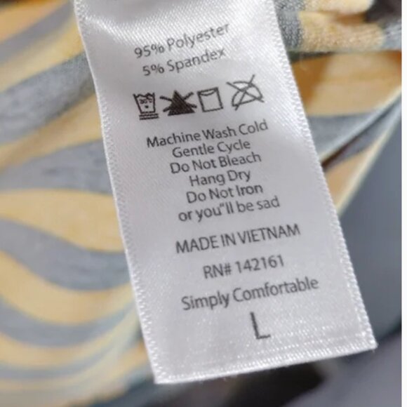 *HP* Halloween Tee 3/4 Sleeves Bats Stripes Orange Black Large - Picture 7 of 7